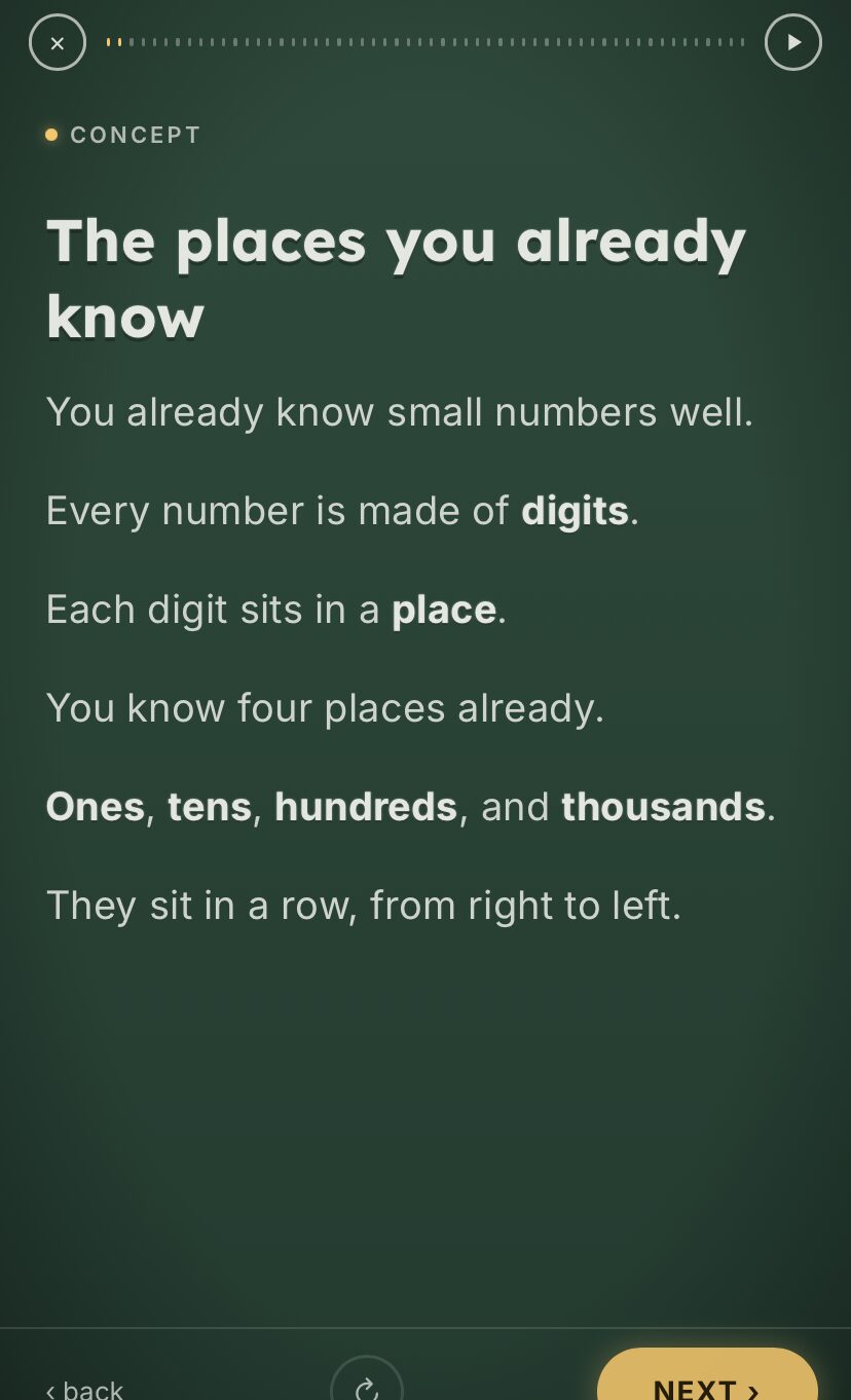 Learn Like Magic concept explanation screen